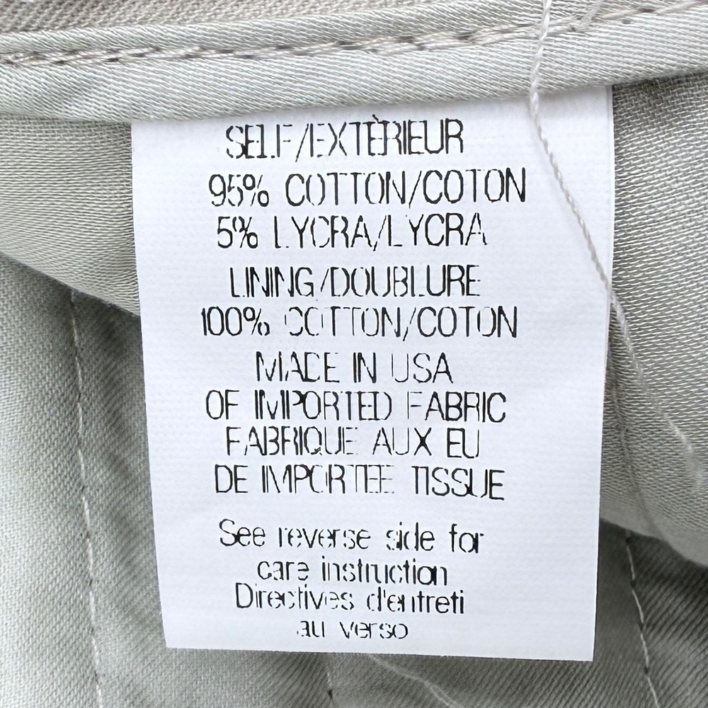NWT Theory Kasim Shorts Oat Khaki Checklist Light Stretch Cotton Mid Rise 8 - Picture 3 of 13